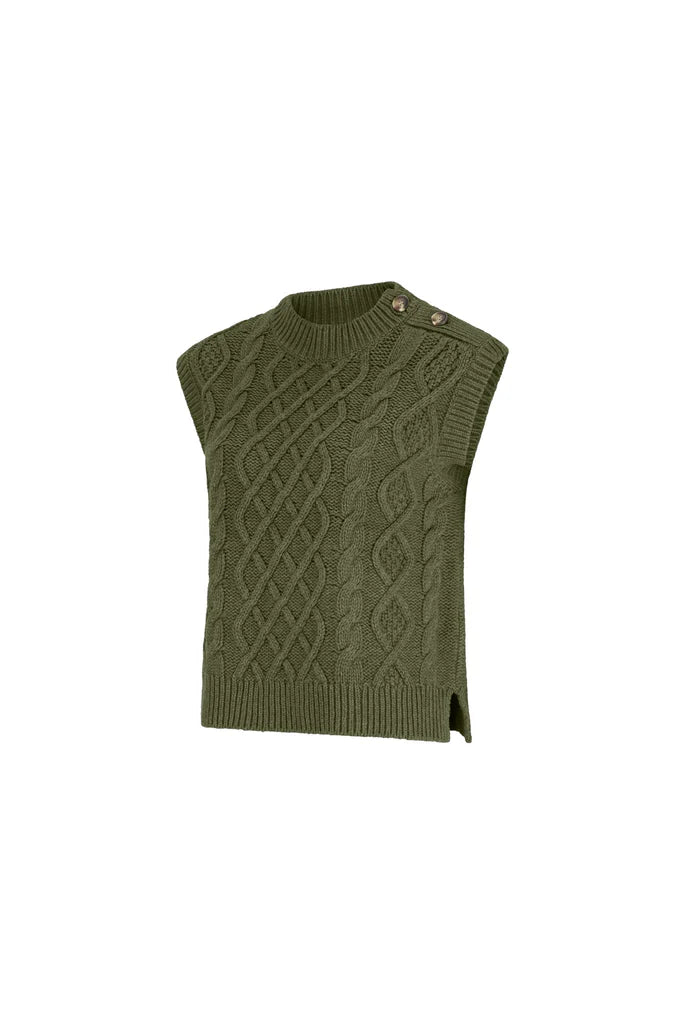 Rural Khaki Cable vest