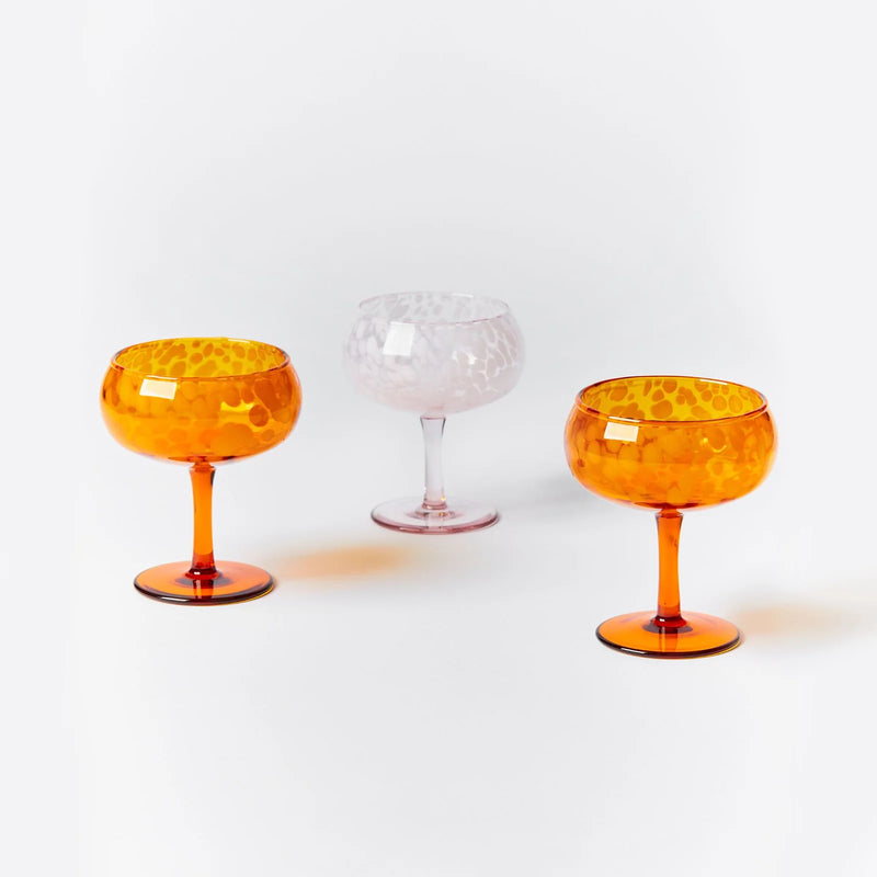 Glass Dot Coupes ( set of 2 )