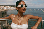 Antique Crystal T Bar Necklace