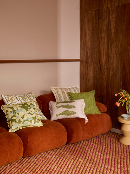 Daisy Olive Cushion