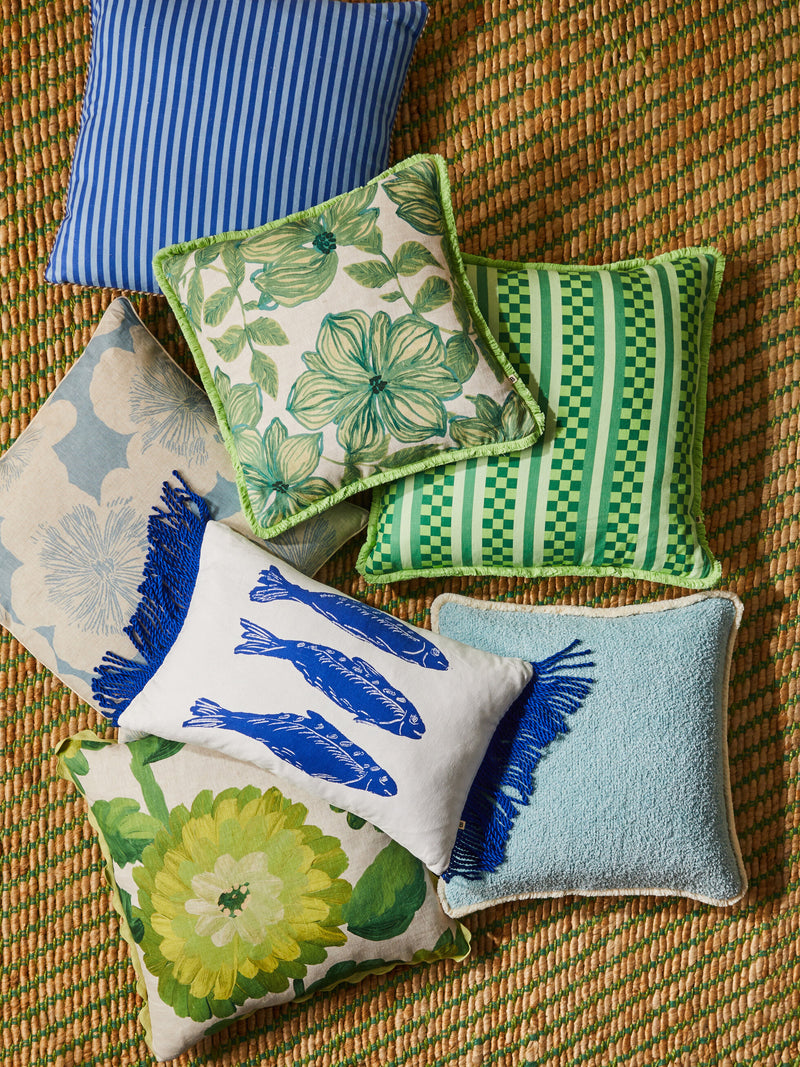 Dahlia Green Cushion