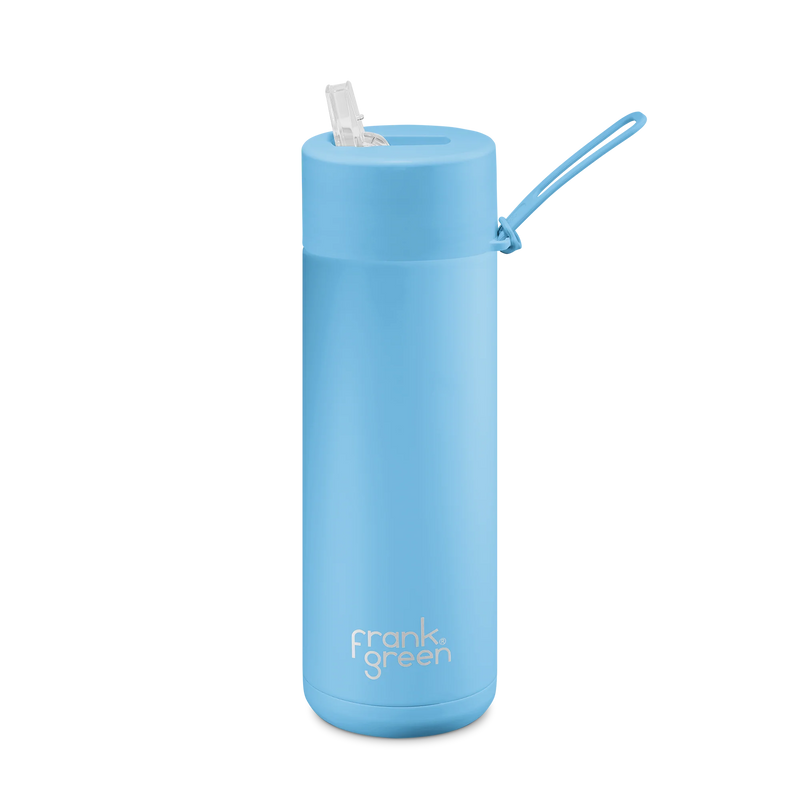 Frank Green | Ceramic Reusable Water Bottle 595ml | Sky Blue