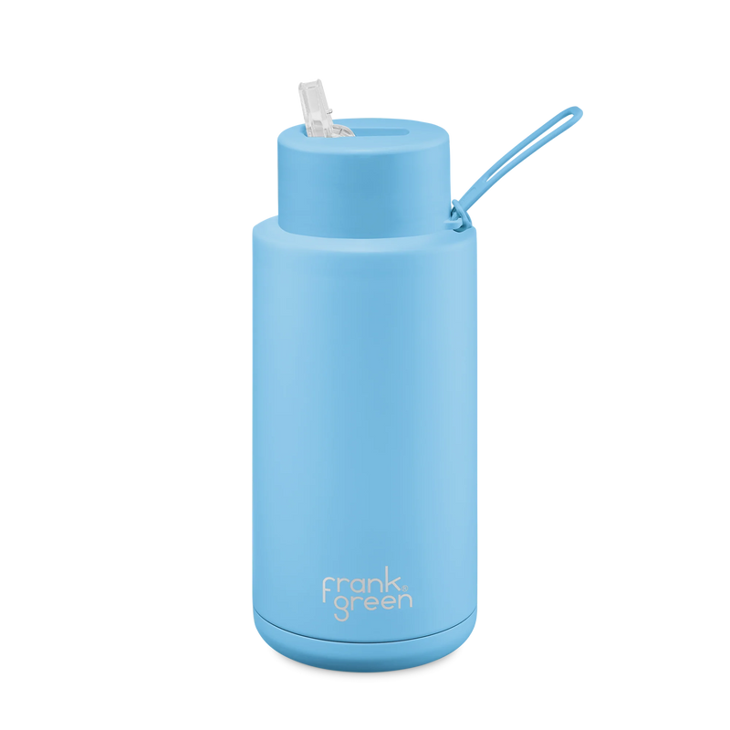 Frank Green | Ceramic Reusable Bottle 1 litre | Sky Blue