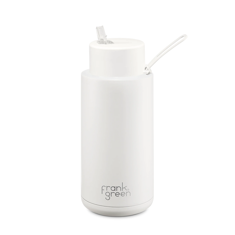 Ceramic Reuseable Bottle 1L | White Cloud