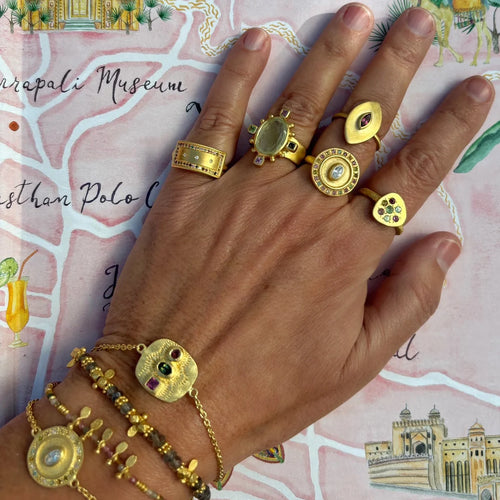 Jema ring with Multi Tourmaline & Cubic Zirconia