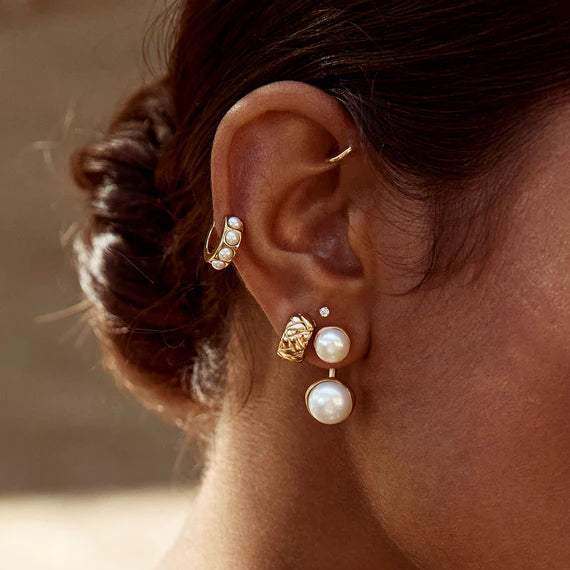 Double Pearl Ear Jacket