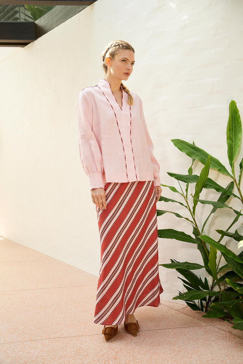 Skye Linen Blouse | Pink