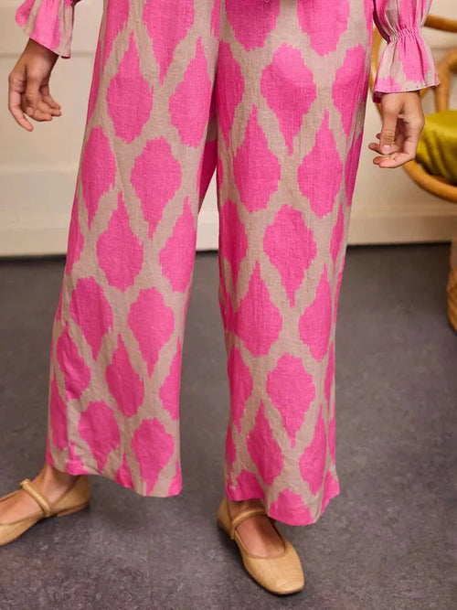 Fennel Pants | Ikat Pink