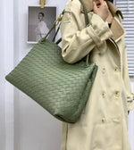 Woven Nubuck leather bag | Large