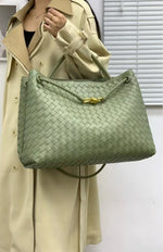 Woven Nubuck leather bag | Large