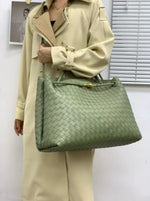 Woven Nubuck leather bag | Large