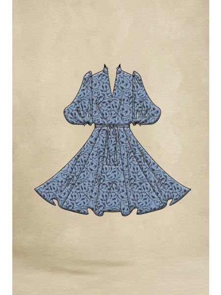 Gaia Dress | Midnight Vine Indigo