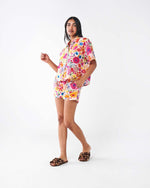 Field Of Dreams In Colour Organic Cotton Short Sleeve Shirt & Short Pyjama Set