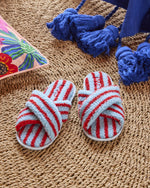 Hamilton Stripe Sherpa Adult Slippers
