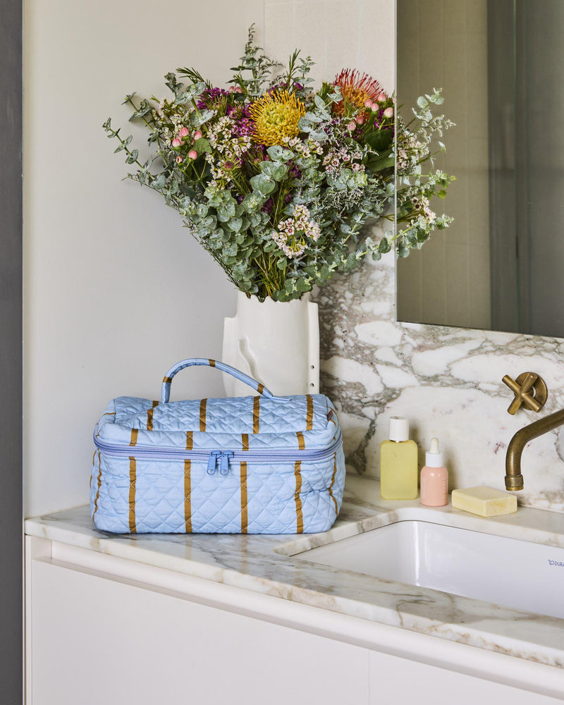 Quilted Cotton Toiletry Case