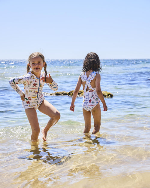 Aussie Road Trip Long Sleeve Bathers