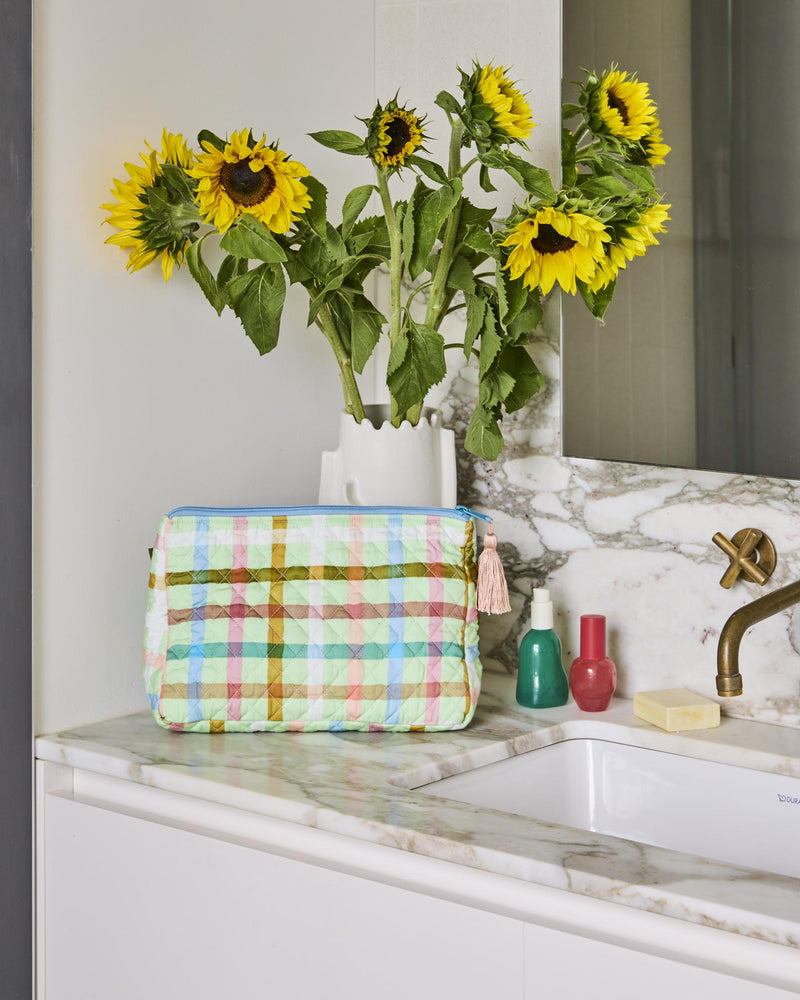 Quilted Cotton Toiletry Purse