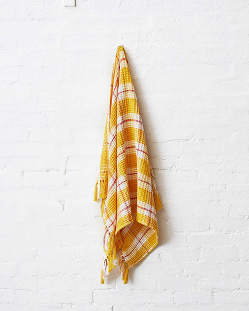 Lemon Meringue Waffle Bath Sheet / Beach Towel