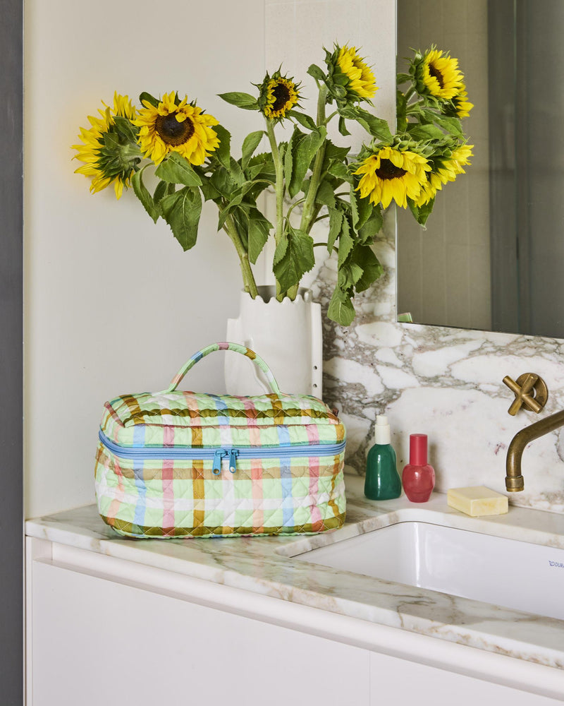 Quilted Cotton Toiletry Case