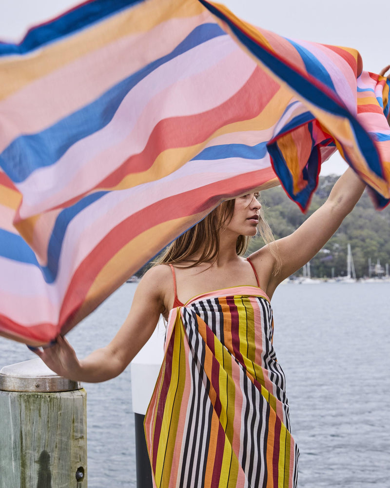 Casablanca Stripe Organic Cotton Sarong