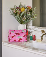 Quilted Cotton Toiletry Purse