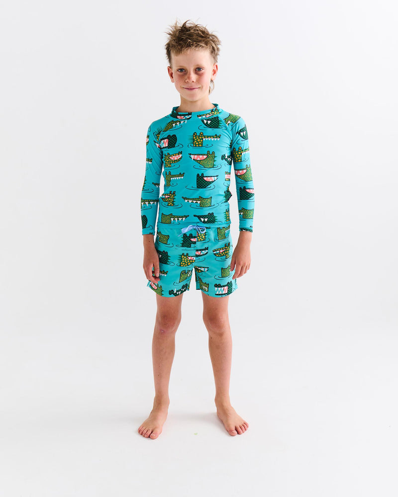 Crocodile Rock Green Boardies