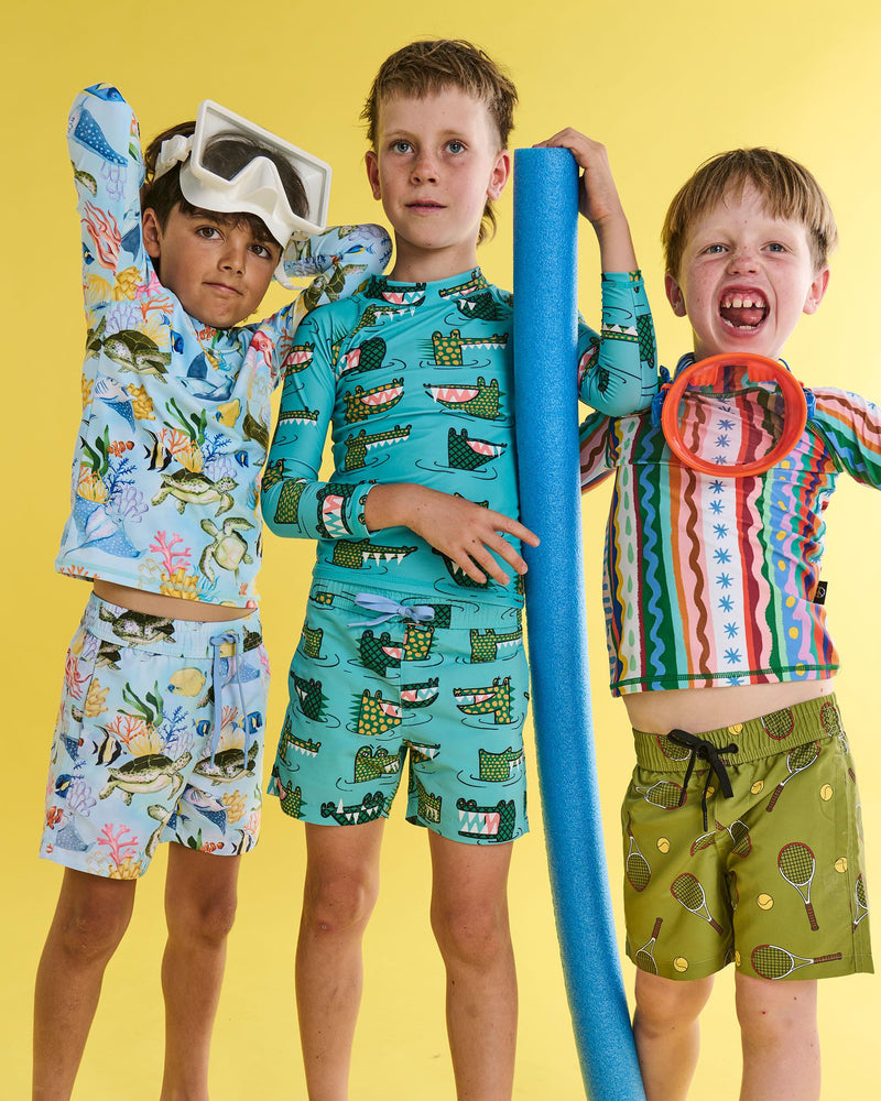 Crocodile Rock Green Boardies