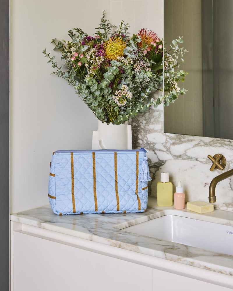 Quilted Cotton Toiletry Purse