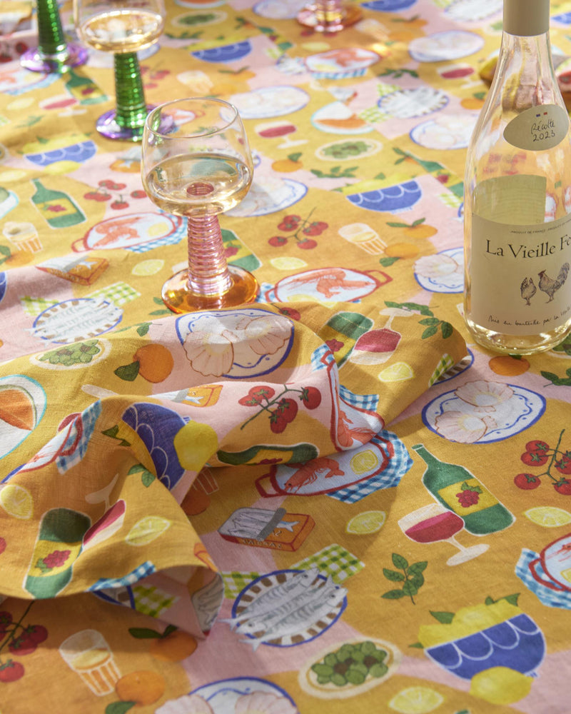 Supper Linen Tablecloth | Large Rectangular