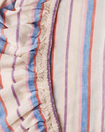 Maldives Stripe Linen Fitted Sheet Queen