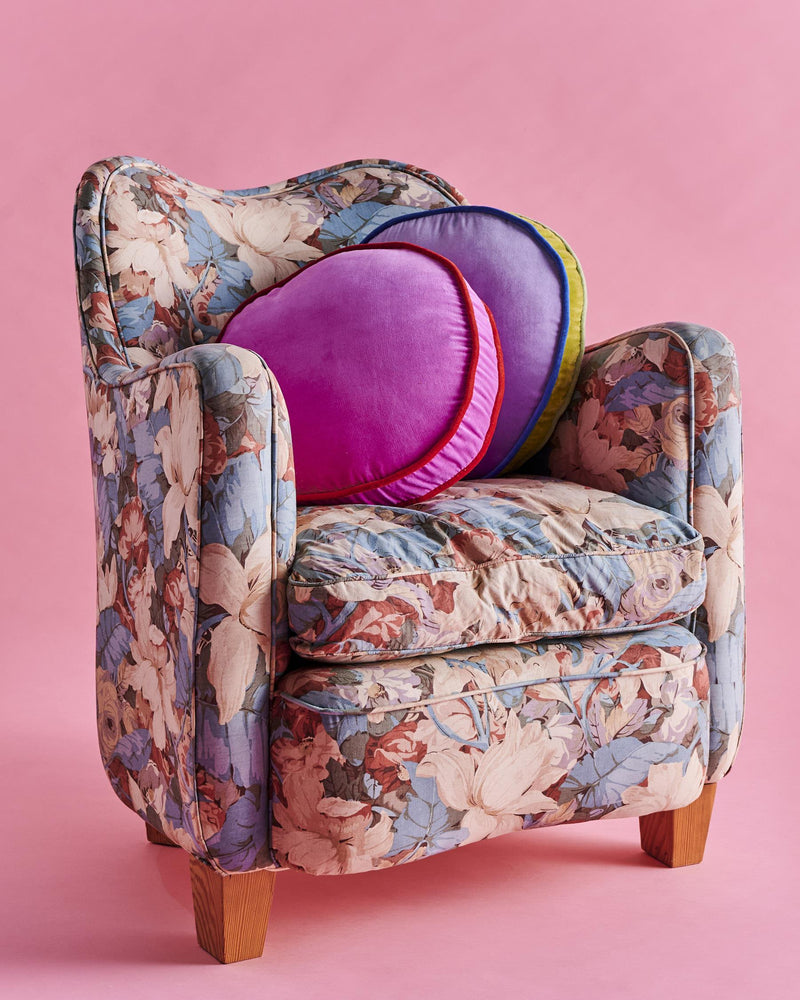 Pink Ambition Velvet Pea Cushion One Size