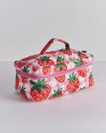 Strawberry Jam Quilted Cotton Toiletry Case