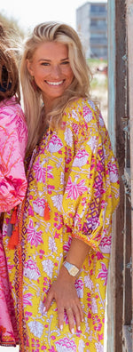 Yellow Embr Dress | Yellow