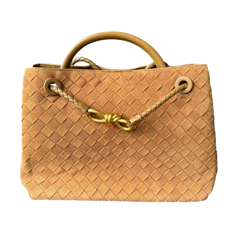 Woven Nubuck Suede leather bag | Small