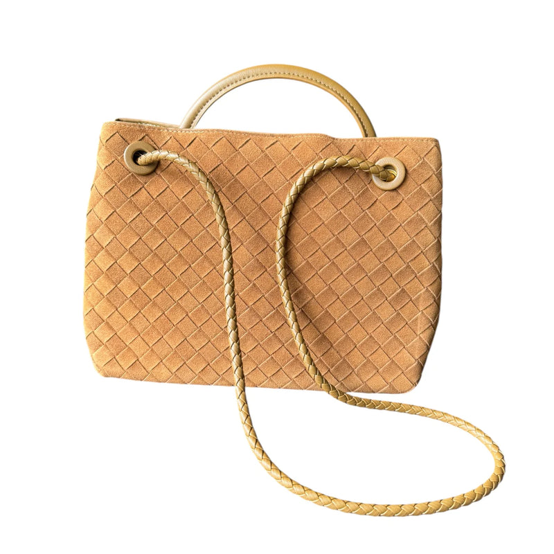 Woven Nubuck Suede leather bag | Small