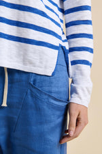 Bobbie Top | White Colbalt