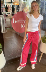 La Mer Stripe Pant Lobster Red