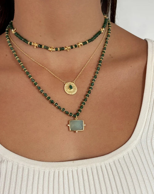 Saffron Green Aventurine necklace