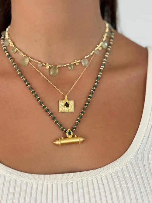 Taj talisman pendant with Green Aventurine