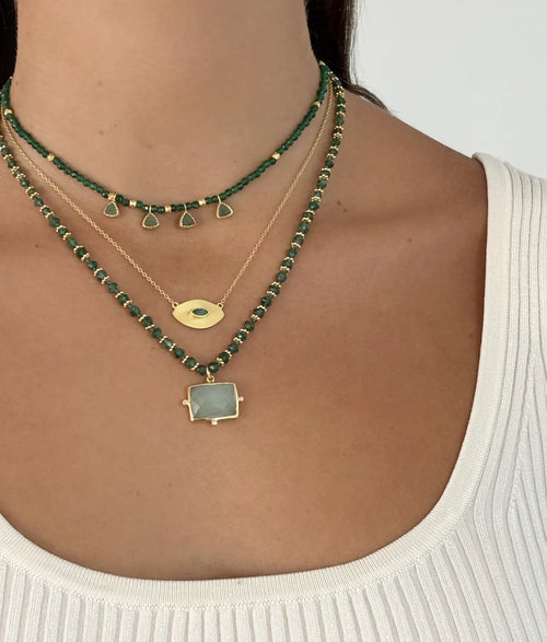 Mamounia Green Aventurine necklace