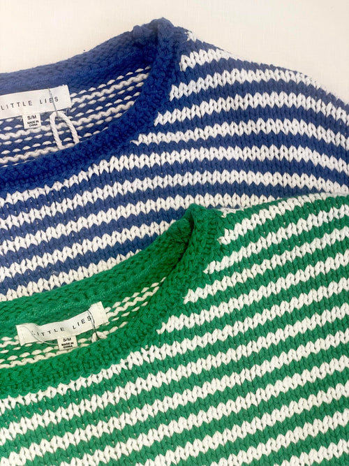 Seaside Sweater | Green Stripe