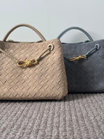 Woven Nubuck Suede leather bag | Small