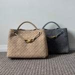 Woven Nubuck Suede leather bag | Small