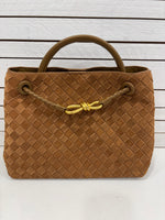 Woven Nubuck Suede leather bag | Small