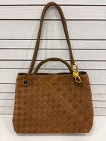 Woven Nubuck Suede leather bag | Small