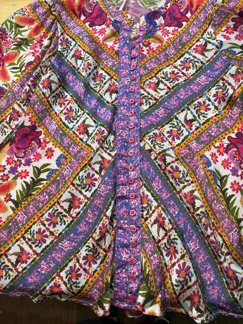 Scarlett Silk Top | Tulleries Hibiscus