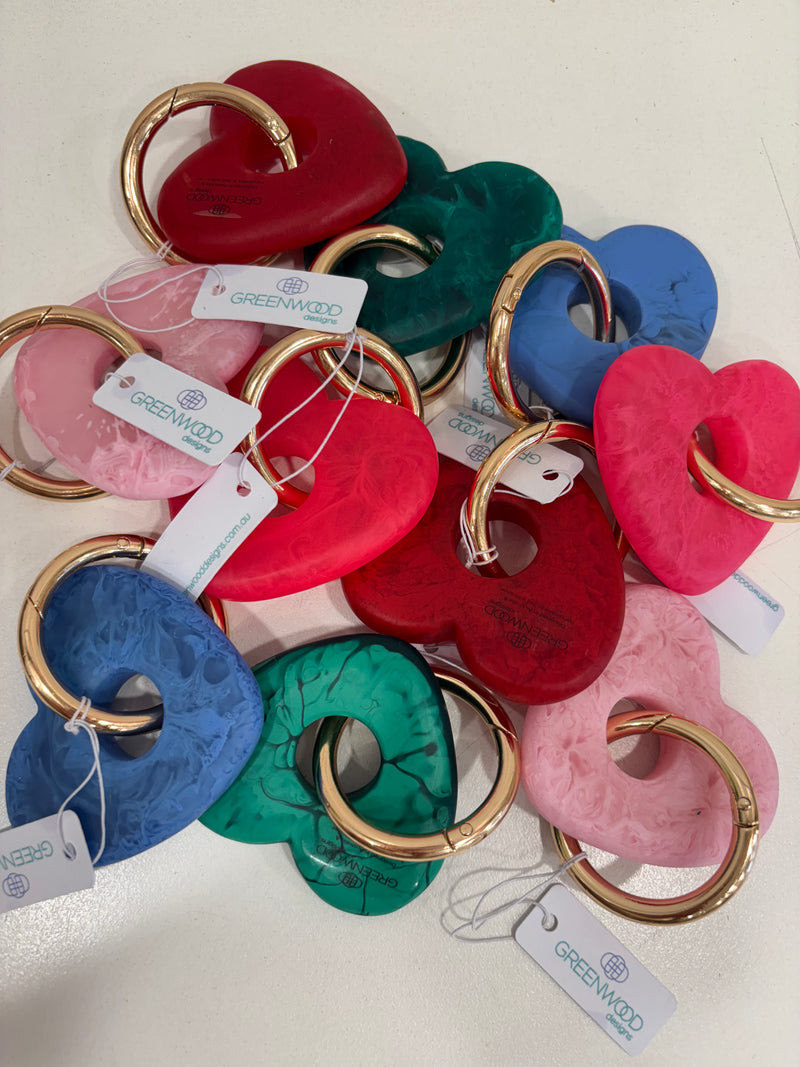 Heart Resin Keyring