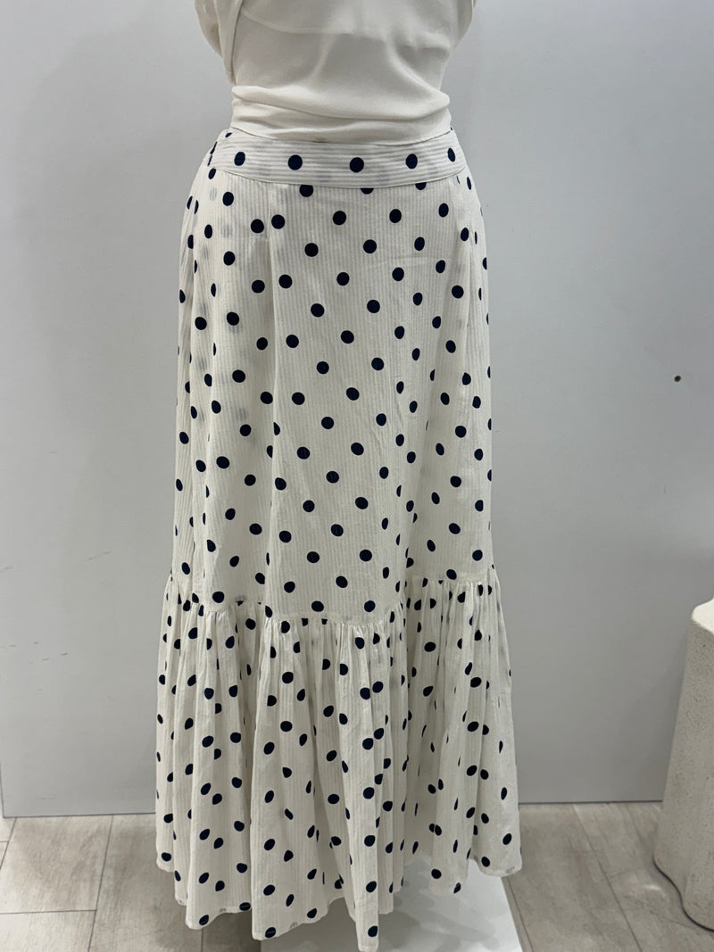 Ballet Skirt | Navy Polka Dot