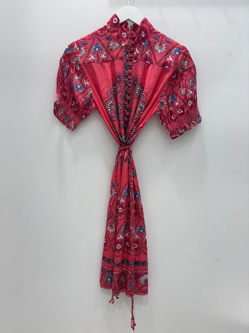 July Satin Midi | Hindi Raspberry