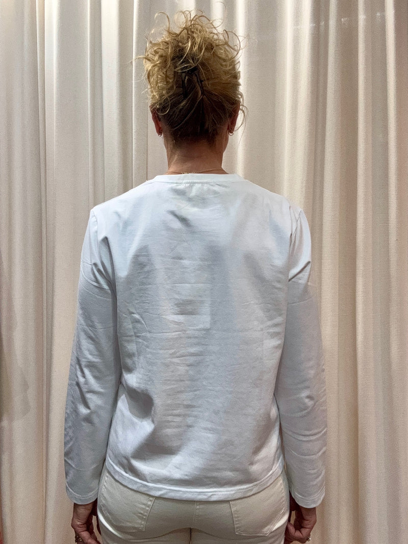 Athena Long Sleeve Tee | White